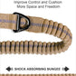 Dog Leashes for Medium Large Dogs Heavy Duty, 4-6FT Shock Absorbing No Pull Dog Leash with Advanced Easy Metal Clip, 2 Comfortable Padded Handles (Coyote Brown)