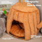 Hopp'd™ Guinea Pig Hideout & Bed – 2-in-1 Washable Tree Stump House | Rat, Ferret, Hamster, Bunny Bed Hideout | Waterproof, Anti-Slip, Chew-Proof | Free Pillow | Small Animal Accessories (Large)