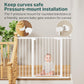Cumbor 36" Extra Tall Baby Gate for Stairs, 29.7-48" Wide Dog Gates for Doorways, Auto Close Safety Gate for Babies and Pets, Easy Install, Pressure Mounted, Fits Doorways, Stairs, Entryways, White