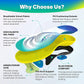 Upgraded Plantar Fasciitis Insoles, 240lbs Heavy Duty Work Boot Insoles for Men, Arch Support Orthotics Inserts, Athletic Gel Shoe Inserts for Pain Relief, Flat Feet, Standing All Day - S