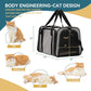 Petsfit Expandable Pet Carrier for Cat Or Puppy Up to 18 Pounds, Square Extension Add More Space, Washable Soft Pet Carrier for Home Outdoor Travel, 19"X12" X12" Gray