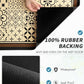 AMOAMI Coffee Mat Hide Stain Rubber Backed Absorbent Dish Drying Mat for Kitchen Counter - Fits Under Coffee Maker or Machine - Khaki 17x31.5