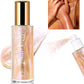 Body Glitter Spray, Moisturizing Bronze Body Shimmer Luminizer Glow Illuminator Quick-Drying and Non-Sticky Liquid Highlighter Spray for Face Hair Glitter, 60ML -Rose Gold