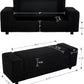 Teddy Storage Ottoman Bench,55 Inch Upholstered Boucle Comfy Sherpa End of Bed Bench with Large Storage for Bedroom/Living Room/Entryway/Closet(Black)
