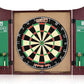 All-in-One Dartgame Center with Self-Healing Sisal/Double-Sided Dartboard & Multifunctional Cabinet 6 Steeltip Darts and Mounting Kit Included
