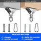 Yes4All Punching Bag Hanger, Stainless Steel Swivel Chain with 4 Snap Hooks for Heavy Bag, Gym Swing, Trapeze, and Hammock