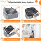 Dog Car Seat for Small Dogs,Detachable Washable Dog Booster Seat for Medium Dogs Under 30lbs, Pet Car Seat Travel Bed with Storage Pockets and Dog Safety Belt (Grey)