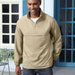 Aulemen Men's Casual Quarter Zip Pullover-Athletic Windbreaker Lightweight Jackets Hiking Golf for Men Mock Neck with Pockets