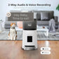 Smart HD Cat Feeder, 2 Way Audio + Voice Recording, Automatic Feeder for Dog with 1080p Night Vision Camera, WiFi App Controlled, Battery Backup, Anti Jam 6L Upto 15 Daily Meals, White Stainless