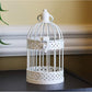 Vela Lanterns Bird Cage Decor Candle Holder Lantern Decorative Wedding Table Centerpiece Decorations, White, Small, Set of 4