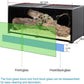 REPTI ZOO 68 Gallon Reptile Terrariums, 48" X 18" X 18" Reptiles Tanks Enclosure for Bearded Dragon Ball Python Snake, Black-Tinted ECO Glass Reptile Habitat with Sliding Door & Top Screen Ventilation