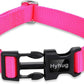 Hyhug Pets Classic Regular Heavy Duty Nylon Dog Collar with Easy to Put On & Off Buckle. (Small, Hot Pink)