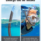 W WSTOO Adults Diving Snorkel Breathing Tube Silicone Flexible Foldable Snorkel Anti-Drop for Freediving Swim Training,Diving and Scuba Diving,Easy to Carry for Travel