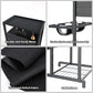 Elevated Dog Bowls, Height Adjustable Raised Dog Bowl Stand (4.5'' to 12''), Organizer Bowl Holder for Large Medium Dogs