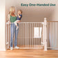 Cumbor 34" Extra Tall No Bottom Bar Baby Gate for Stairs, Auto Close Dog Gate Indoor for Larger Pets, 31.6-48" Hardware Mounted Safety Gate for Doorways, Wide Walk Thru Door for Easy Access (White)