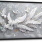 Quorin Feather Dove Bird Large Wall Art White Gray Holy Wings Pictures Peaceful Birds Flying Wall Decor Canvas Print Painting Artwork for Bathroom Living Room Bedroom 36L x 24W