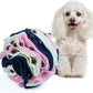 Pet Snuffle Ball, Puzzle Sniffing Interactive Dog Ball for Blind Dogs Training Stress Relief Dog Enrichment Toys Treat Machine Washable (15cm, Classic Pink Blue White)