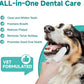 Pet Dental Finger Wipes for Dogs & Cats, Dog Teeth Cleaning Wipes Tooth Brushing Kit by Remove Plaque and Tartar & Freshens Breath Buildup No-Rinse Dog Finger Toothbrush Mint Flavor