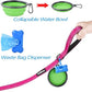 PetBonus Double Dog Leash, No Tangle Dual Leash, Reflective Walking Training Lead, 4 Comfortable Padded Handles for 2 Dogs with Collapsible Bowl and Waste Bags (Pink, Large)