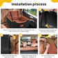 Dog Car Seat for Large/Medium Dog, Booster Seat for Dogs Under 55Lbs or 2 Small, Detachable and Washable Travel Pet Seat with Thick Cushion and Storage Pockets (Black/Brown)
