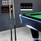 Wall Mount Pool Stick Holder - Billiards Pool Cue Rack Hardwood Pool Cue Set Holder for 6 Cues Sticks Storage Pool Table Accessories Equipment Organizer