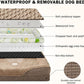 INVENHO Orthopedic Large Dog Dogs, Washable Egg-Crate Memory Foam Dog Couch Bed with Washable Removable Cover, Waterproof Lining and Nonskid Bottom