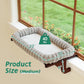 SnugCloud Cat Window Perch with 4-Sided Bolster - Orthopedic Cat Hammock for Window Sill - Solid Hardwood & Metal Frame - Window Seat for Pets (Dark Stained Wood w/Gray Bed, Medium)