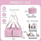 FIORETTO Women's Gym Duffle Bag with Shoes Compartment, 37L Capacity, Ideal for Travel, Gym, Sports, Duffel, Weekender