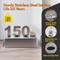 Stainless Steel Cat Litter Box with Lid, 20" L x 14.2" W x11.8 H, Large Cat Litter Box for Multiple Cats with High Sided, No-Leak & Stick, Easy to Clean, Includes Litter Mat & Multi Functional Scoop