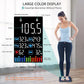 ABLEGRID Body Fat Scale,Digital Smart Bathroom Scale for Body Weight, Large Color Display Screen, 16 Body Composition Metrics BMI, Water Weigh, Heart Rate, Baby Mode, 400lb, Rechargeable