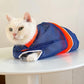 Cinf Cat Bathing Bag, Breathable Mesh Anti Scratch Adjustable Cat Grooming Bag for Nail Trimming, Bathing Soft Cat Washing Bag(Orange Blue) L