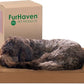 Furhaven Cooling Gel Dog Bed for Medium/Small Dogs w/ Removable Bolsters & Washable Cover, For Dogs Up to 35 lbs - Quilted Sofa - Toasted Brown, Medium