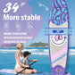 11'Stand Up Paddle Boards Surf Control with Premium SUP Board Accessories Backpack & Removable Fins, 34" Wide Inflatable Paddle Boards of All Skill Levels