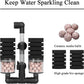 AQUANEAT Aquarium Air Powered Sponge Filter with Ceramic Media Balls, for Betta Fry Shrimp Fish Tank, with 2 Spare Sponges, Small