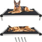 FXW TitanNest Chew-Proof Elevated Dog Bed, Raised Cot for Indoor/Outdoor/Camping Use, Durable & Washable Padded Pet Bed for Large Dogs, 47.0" L x 29.0" W x 7.3" H, Black