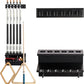 Wall Mount Pool Stick Holder - Billiards Pool Cue Rack Hardwood Pool Cue Set Holder for 6 Cues Sticks Storage Pool Table Accessories Equipment Organizer