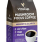 VitaCup Focus Mushroom Coffee Grounds, with Lions Mane, Chaga, B Vitamins, D3, Boost Focus, Immunity, Memory & Clarity, Medium Dark Roast, Bold & Smooth 100% Arabica Specialty, 10 Oz