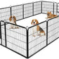BestPet Dog Playpen Indoor 32 inch 16 Panels Metal Dog Pen Pet Dog Fence Outdoor Exercise Pen with Doors,Pet Puppy Playpen for RV Camping Yard, Black