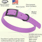 Dogline Biothane Waterproof Dog Collar Strong Coated Nylon Webbing with Black Hardware Odor- Proof for Easy Care Easy to Clean High Performance Fits Small Medium or Large Dogs, Amethyst Purple