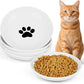Ceramic Cat Food Bowls - 4 Pack Shallow Plates for Wet Food, Whisker-Friendly Feeding Dish with Non-Slip Silicone Base, Microwave & Dishwasher Safe for Indoor Cats & Kittens