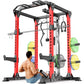 Power Cage,1600lbs Multi-Function Power Rack with Adjustable Cable Crossover System and More Training Attachment, Weight Cage for Home Gym