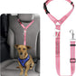 BWOGUE Pet Dog Cat Seat Belt Reflective Car Dog Headrest Restraint Leash Elastic Buffer Bungee Adjustable Tangle-Free Safety Leads Vehicle Seatbelt Harness for Small, Medium and Large Dogs (1 Pack)
