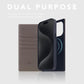 D8 Full Grain Leather Wallet Case for iPhone 15 Pro Max - [2-in-1] Handcrafted Detachable Diary Style with Magnetic MagSafe Back Cover, Gift Box Included (Etoffe Cream)