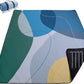 PY SUPER MODE Picnic Blankets Extra Large, Waterproof Foldable Outdoor Beach Blanket Oversized 83x79” Sandproof, 3-Layer Picnic Mat for Camping, Hiking, Travel, Park, Concerts(Abstract Blue)