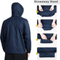 Outdoor Ventures Men's Rain Jacket Waterproof Lightweight Packable Rain Shell Raincoat with Hood for Golf Hiking Travel