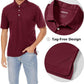 MAGCOMSEN Men's Polo Shirts 3 Buttons Casual Work T Shirts Quick Dry Short Sleeve Golf Shirt Pique Jersey Outdoor Performance