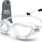 Swim Goggles, Polarized Adult Swimming Goggles Bungee Strap No Hair Pulling Anti-fog Pool Goggles for Men Women