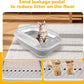 Open Cat Bedpan with Spoon,Shallow Splash Proof Travel Litter Box with Sand Drop Pedal High Side Low Entrance Cat Toilet Semi-Enclosed Adjustable for Kittens Elderly Cats Disabled Cats(Gray)