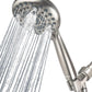 DAKDAKINGS 6 Spray Modes High Pressure Handheld Showerhead Set Upgraded 5 Inches Shower Head with Handheld Spray Brushed Nickel Handheld Shower Head 60 Inches Stainless Steel Hose-1-Min Install