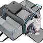 Cat, Dog Carrier for Pets Up to 20 Lbs,Sides Expandable Pet Carrier Bag Large Mesh Safe,Airline Approved Animal Carrier,Soft Sided Collapsible Pet Travel Carrier,Foldable Portable Pet Home(Blue)